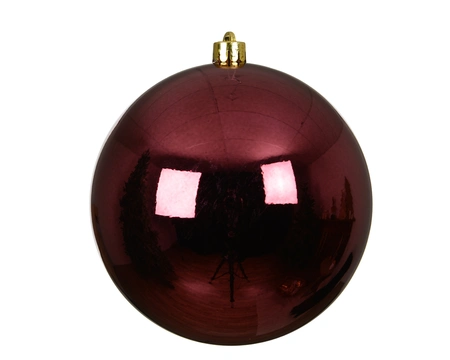 Kunststof XL kerstbal D 14 cm dark rose