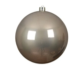 Kunststof XL kerstbal D 14 cm smokey pearl