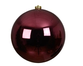Kunststof XL kerstbal D 20 cm dark rose