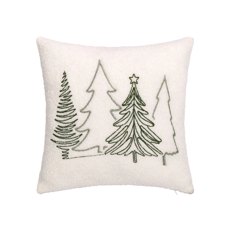 Kussen 45 x 45 cm kerstbomen - afbeelding 1
