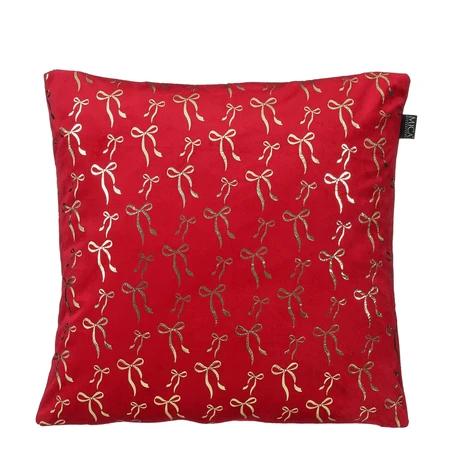 Kussen strik rood - l45xb45xh16cm