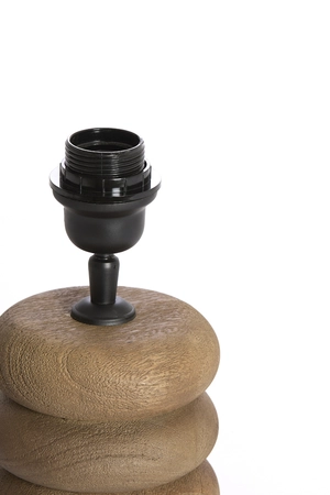 Light & Living Lamp base Ø12x12 cm BUDONGO wood grey-dark brown - afbeelding 2