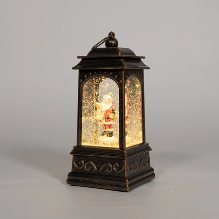 Lantaarn kerstman 20.5x9cm ww - afbeelding 2