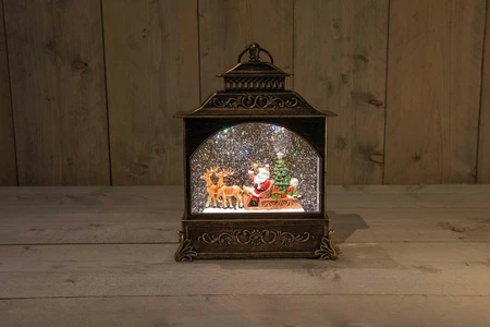Lantaarn kerstman 22x8x29cm ww