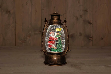 Lantaarn kerstman 24x14.5cm ww