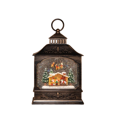 Lantaarn kerstman draaiend h29cm - afbeelding 4
