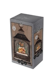 Lantaarn kerstman draaiend h29cm - afbeelding 1