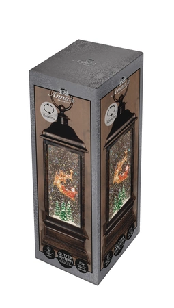 Lantaarn rendier draaiend h28.5cm - afbeelding 1