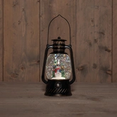 Lantaarn sneeuwpop 20.5x12cm zwart - afbeelding 2