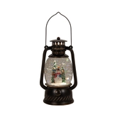 Lantaarn sneeuwpop 20.5x12cm zwart - afbeelding 1
