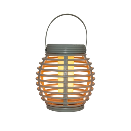 Lantaarn solar 15x15cm olijf