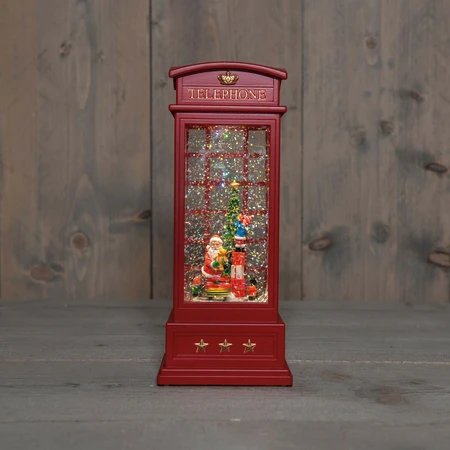 Lantaarn telefooncel 25x10.5cm rood