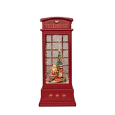 Lantaarn telefooncel 25x10.5cm rood - afbeelding 1