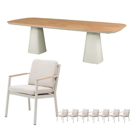 Las Palmas dining set voor 8 personen - afbeelding 1