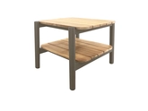 Las Palmas sidetable 2-laags 44 x 52 x H41 cm teak espresso - afbeelding 2