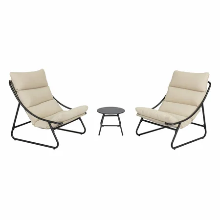 Lazize 3-delige loungeset antraciet