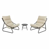 Lazize 3-delige loungeset antraciet