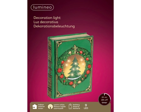 LED boek L6.50b16.50h22cm-9L warm wit - afbeelding 2