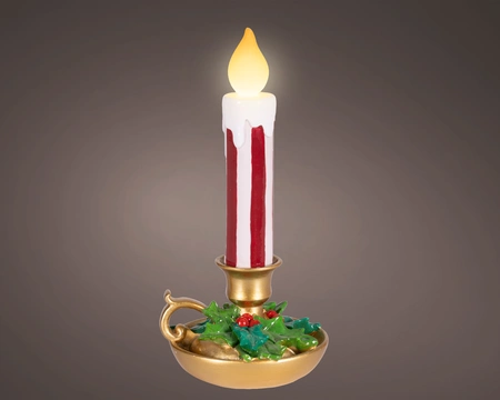 LED candle binnen L11.60b11h24cm goud - afbeelding 1