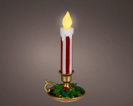 LED candle binnen L18.20b17h37.5cm goud - afbeelding 1