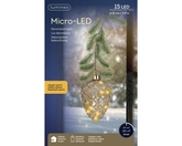 LED denappel d15h21cm15L amber/kwrm - afbeelding 2
