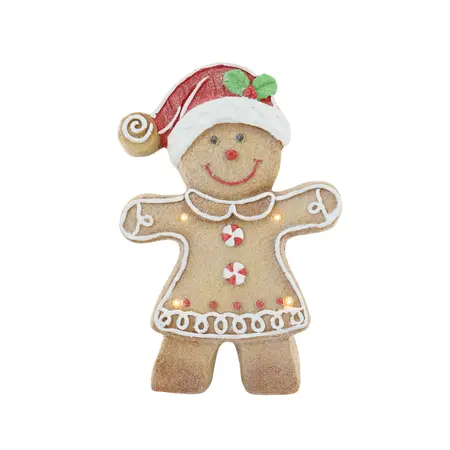 LED gingerbread H 34 cm girl
