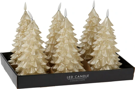 Led Kaars Boom 17cm Goud - afbeelding 3