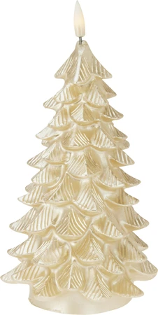 Led Kaars Boom 17cm Goud - afbeelding 2