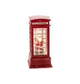 LED Telefooncel 9.5x20cm, Kerstman, watergevuld, 1L warmwit, BOT 5u