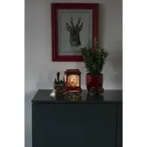 LED Locomotief, kerstman met zak, watergevuld, 1L warmwit, BOT of USB - afbeelding 2