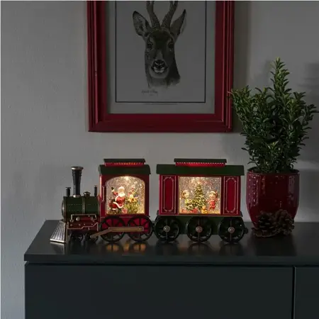 LED Treinwagon, kinderen en kerstboom, watergevuld, 1L warmwit, BOT - afbeelding 2