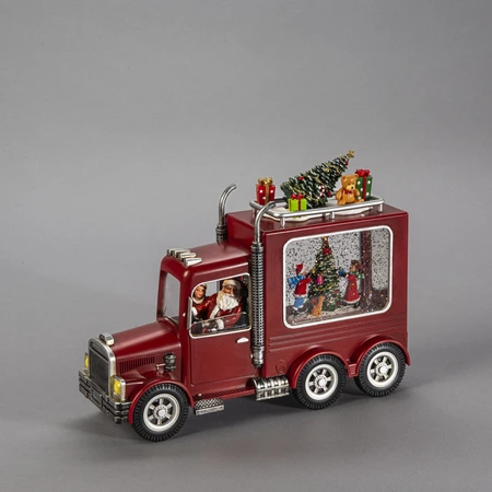 LED kersttruck, watergevuld, 2L warmwit, BOT/USB 5u timer - afbeelding 1
