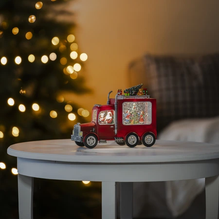 LED kersttruck, watergevuld, 2L warmwit, BOT/USB 5u timer - afbeelding 2