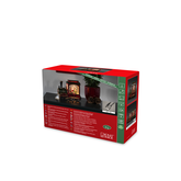 LED Locomotief, kerstman met zak, watergevuld, 1L warmwit, BOT of USB - afbeelding 2