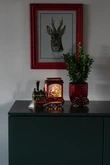 LED Locomotief, kerstman met zak, watergevuld, 1L warmwit, BOT of USB - afbeelding 3