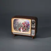 LED Sneeuwlantaarn TV, sneeuwpop/kerstboom, 1L warmwit, BOT 5u