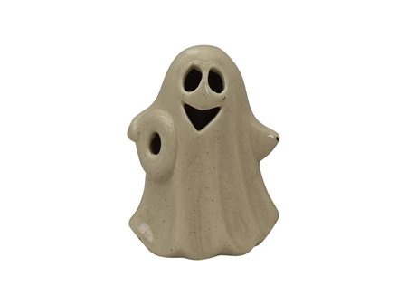 LED Spook Figuur Glanzend Beige - 9,5 x 8,5 x 12 cm