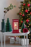 LED Telefooncel 9.5x20cm, Kerstman, watergevuld, 1L warmwit, BOT 5u - afbeelding 2