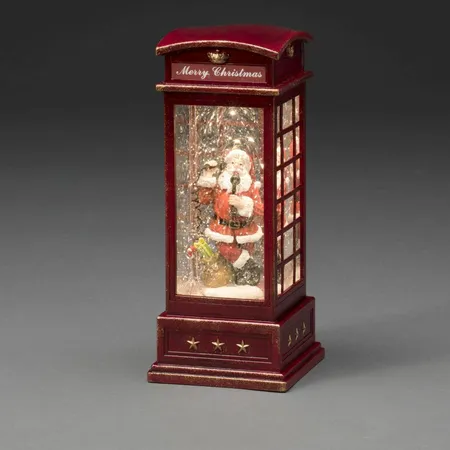 LED Telefooncel, kerstman, watergevuld, 1L warmwit, BOT 5u - afbeelding 1