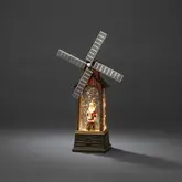 LED Windmolen kerstman, watergevuld, 1L warm wit, timer 5u, USB of 3x C