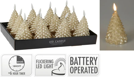 Ledkaars Boom 11cm Goud - afbeelding 1
