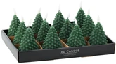 Ledkaars Kerstboom 11cm Groen - afbeelding 3