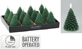 Ledkaars Kerstboom 11cm Groen - afbeelding 1