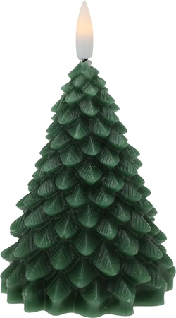 Ledkaars Kerstboom 11cm Groen - afbeelding 2
