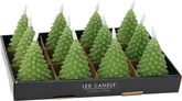 Ledkaars Kerstboom 11cm Groen - afbeelding 2