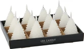 Ledkaars Kerstboom 11cm Wit - afbeelding 3