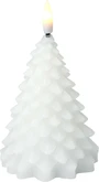 Ledkaars Kerstboom 11cm Wit - afbeelding 2