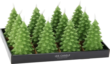 Ledkaars Kerstboom 17cm Groen - afbeelding 2