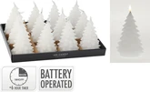 Ledkaars Kerstboom 17cm Wit - afbeelding 1