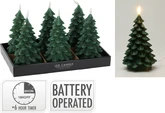 Ledkaars Kerstboom 19cm Donker - afbeelding 1